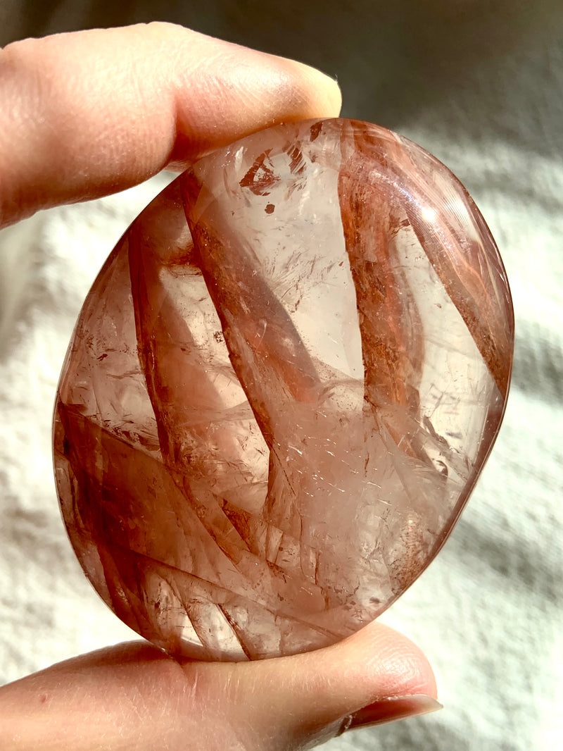 Fire Quartz Palmstone