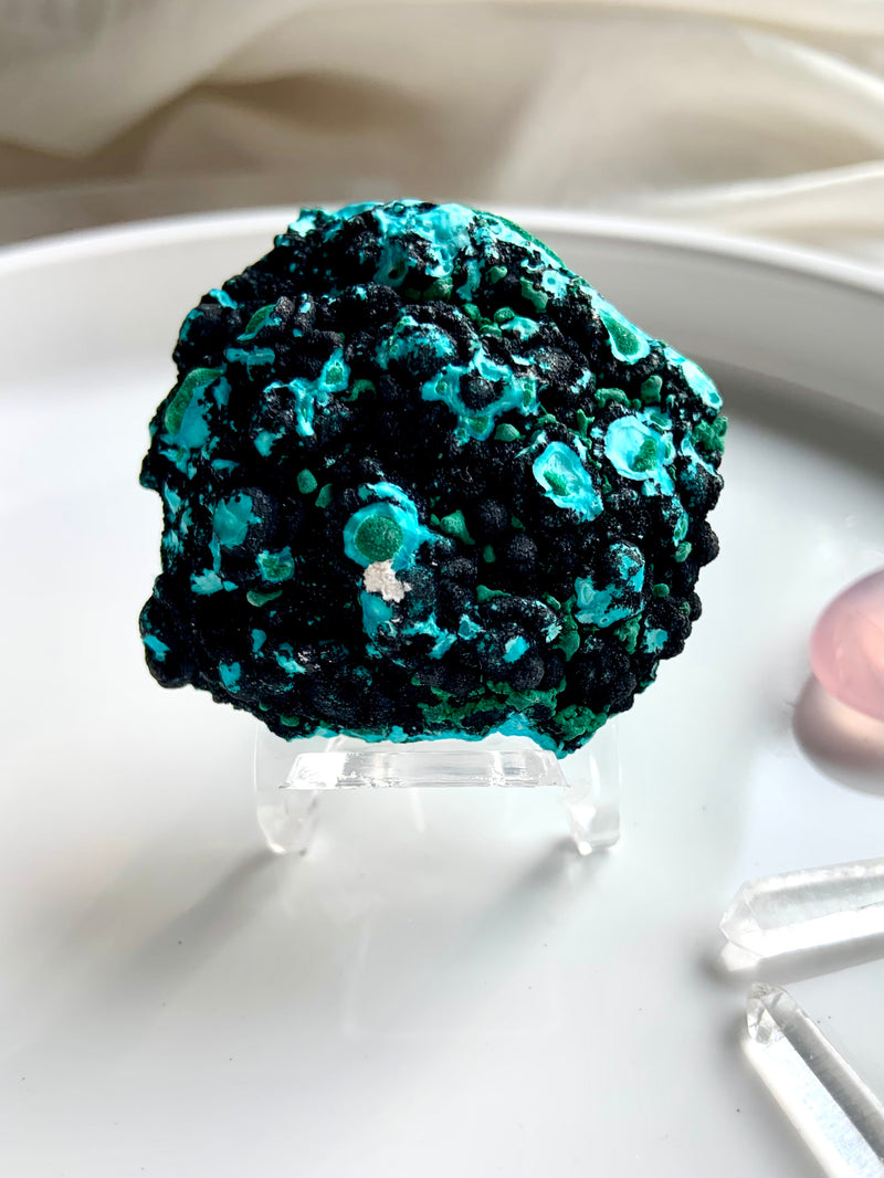 Rare Evil Eye Malachite Chrysocolla Cluster