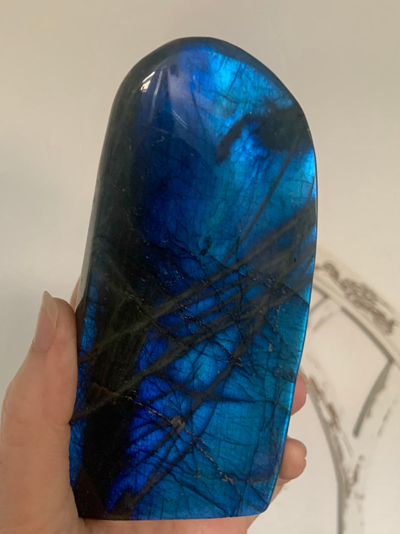 Blue Flash Labradorite Freeform Display Piece