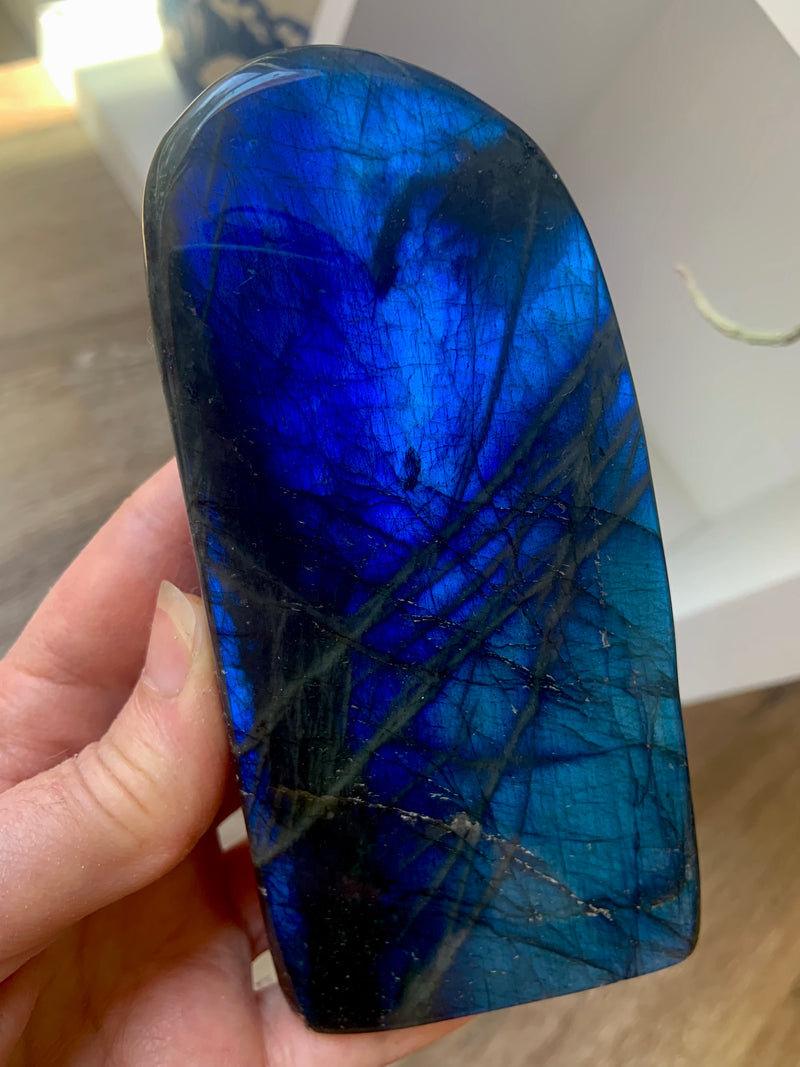 Blue Flash Labradorite Freeform Display Piece