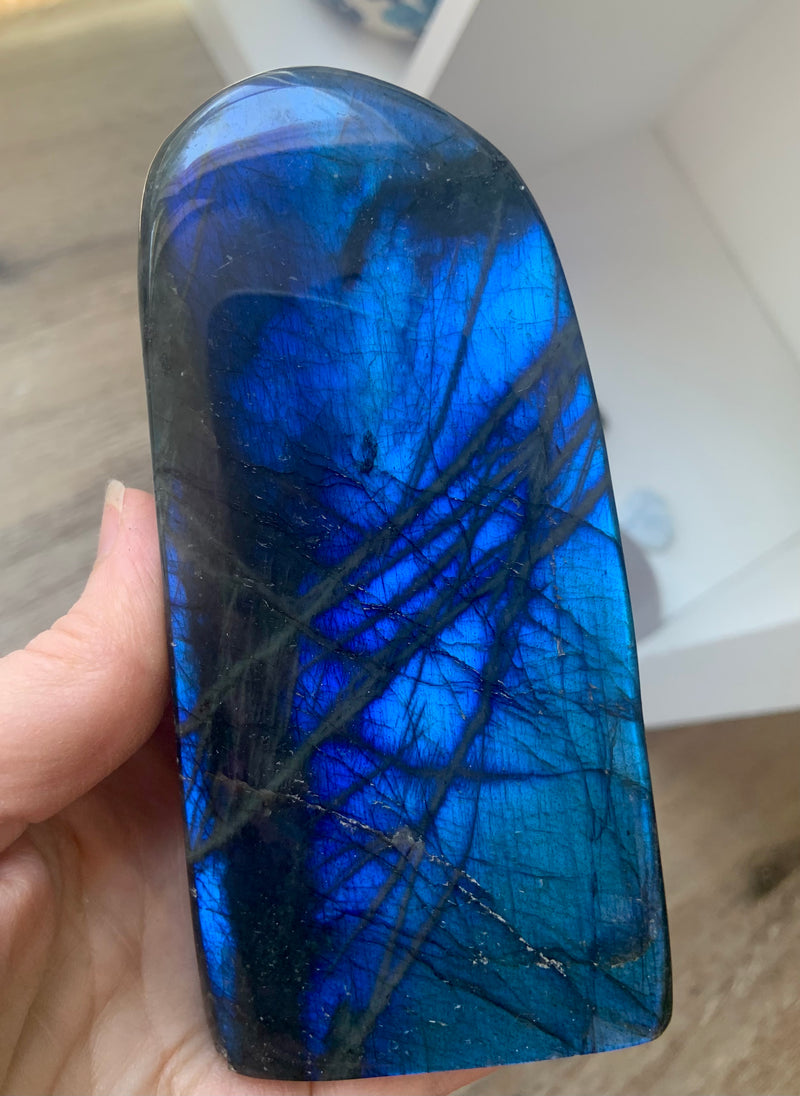 Blue Flash Labradorite Freeform Display Piece