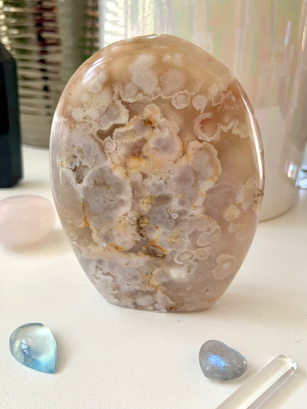 Dreamy Flower Agate Freeform
