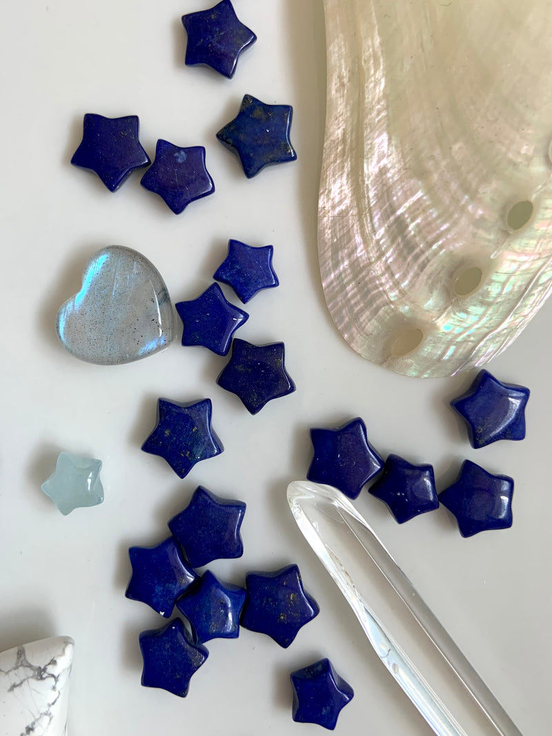 Tiny Blue Lapis Lazuli Stars
