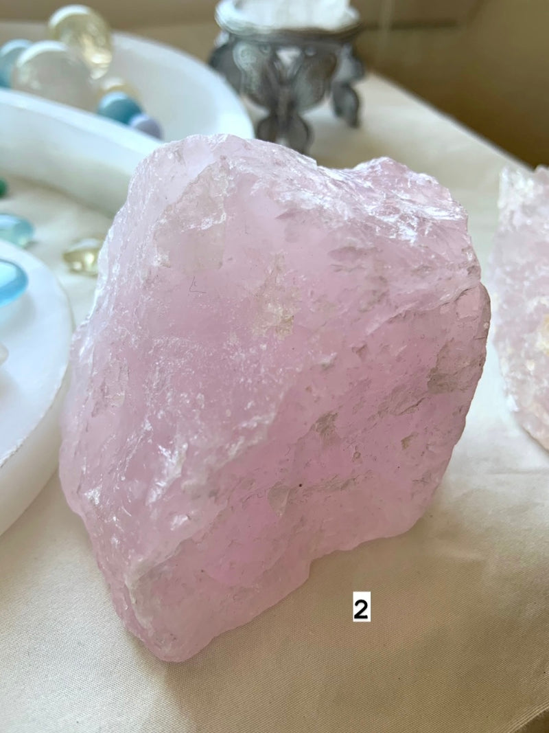 Natural Rose Quartz  Crystal Chunks ~ Cleansed in Headwaters Spring on Mt Shasta