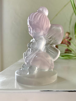 Yttrium Fluorite Tinkerbell Fairy~ Hand-Carved Crystal Fairy