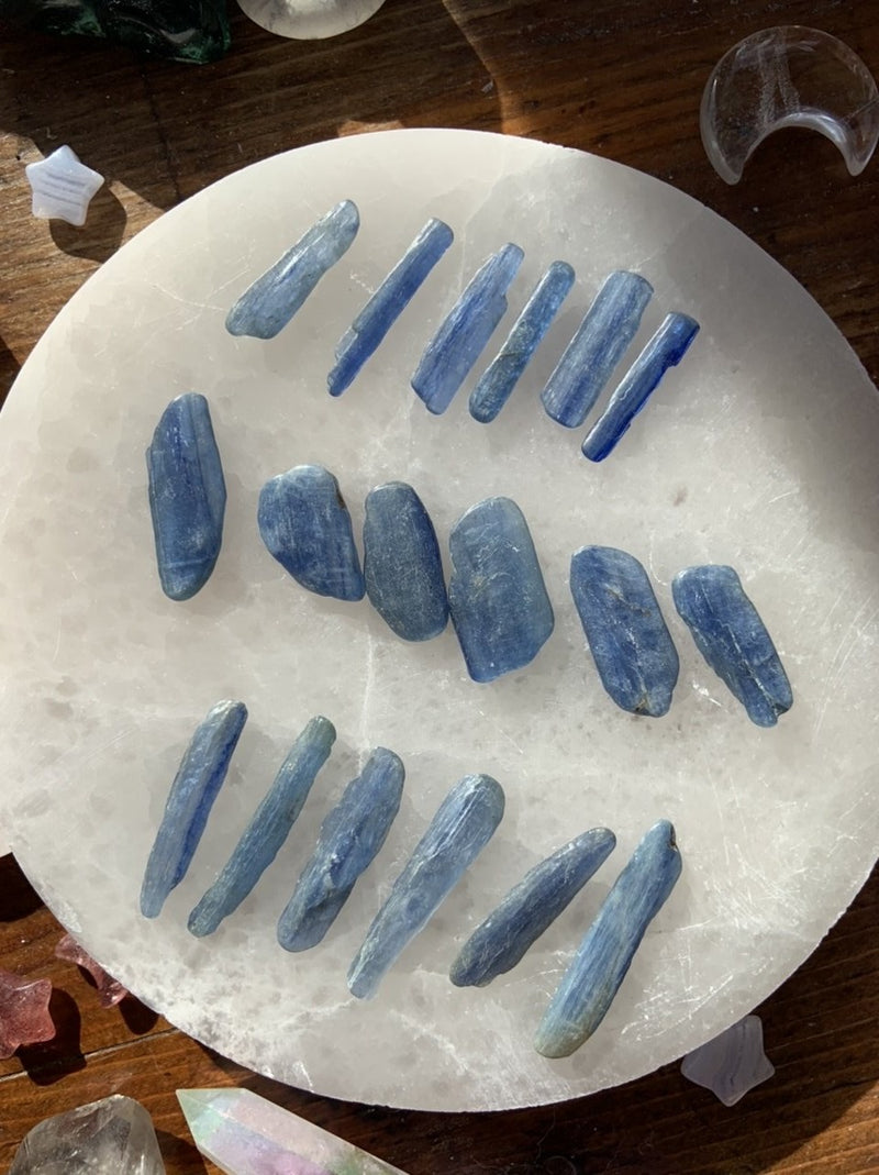 Blue Kyanite Sticks ~ Crystal Grid Sets of 6 or Bulk