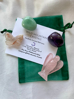 Mt Shasta ~ Divine Feminine Reiki Infused Boxed Crystal Gift Set
