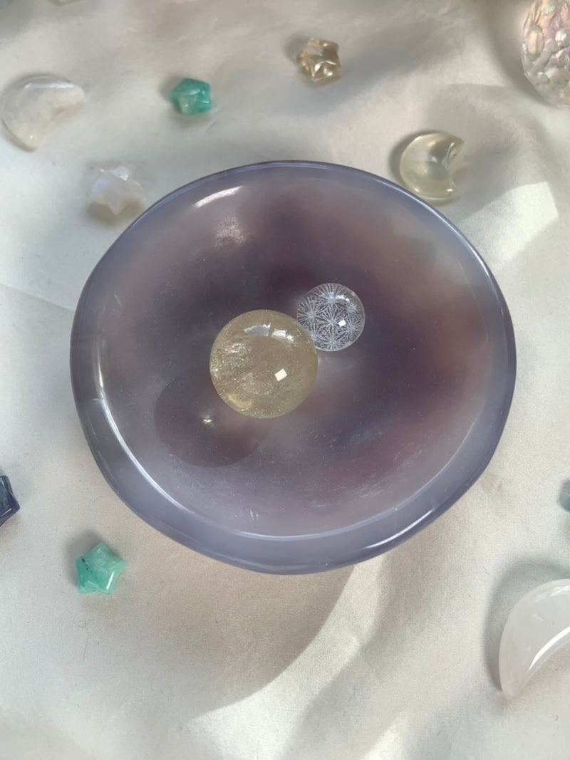 Blue Agate Offering Bowl