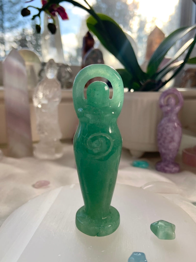 Green Aventurine Standing Goddess Figurine