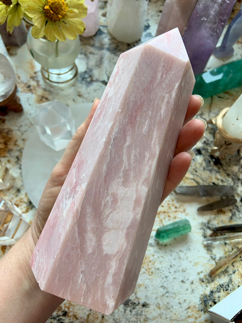 Dreamy XL Pink Opal Tower