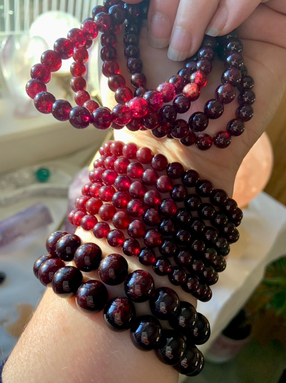 Almandine Red Garnet Bracelet From Mozambique AAA Faceted -  Israel