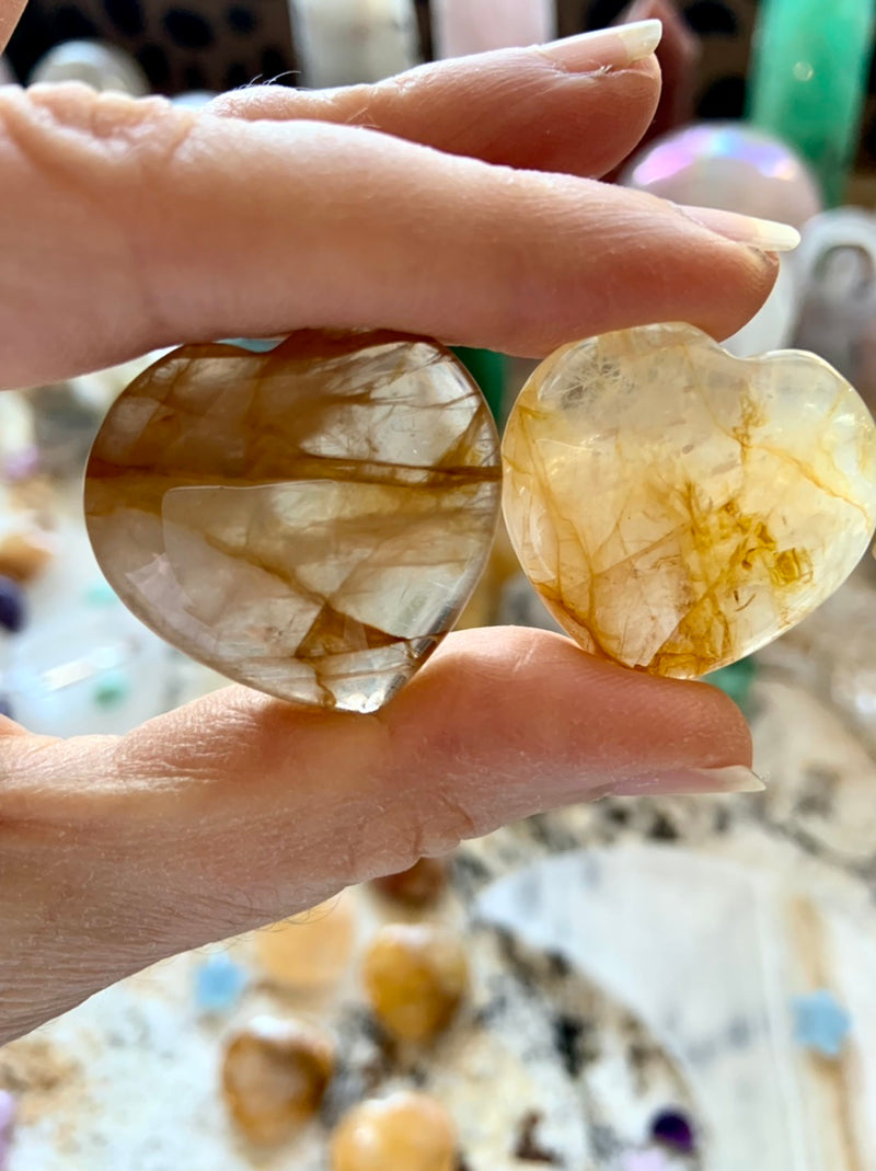 Golden Healer Crystal Hearts