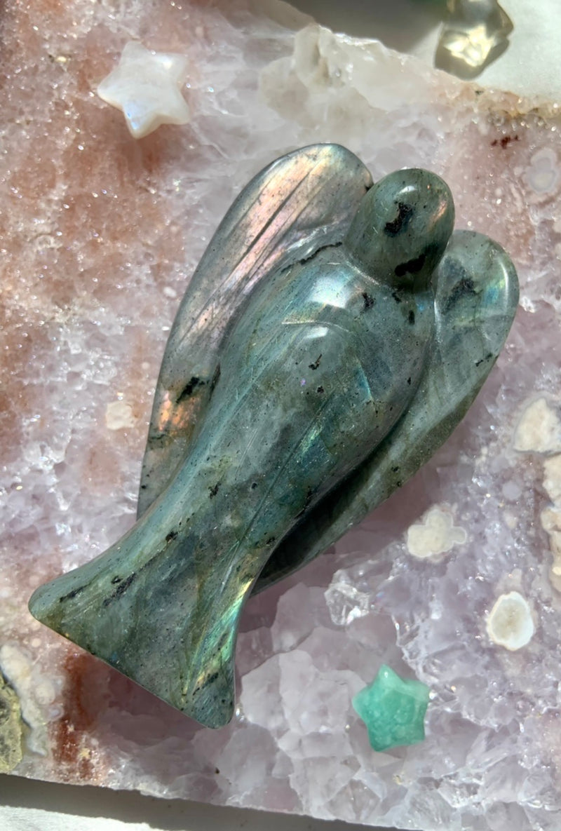Labradorite CRYSTAL ANGEL ~ Hand-Carved Crystal Angel