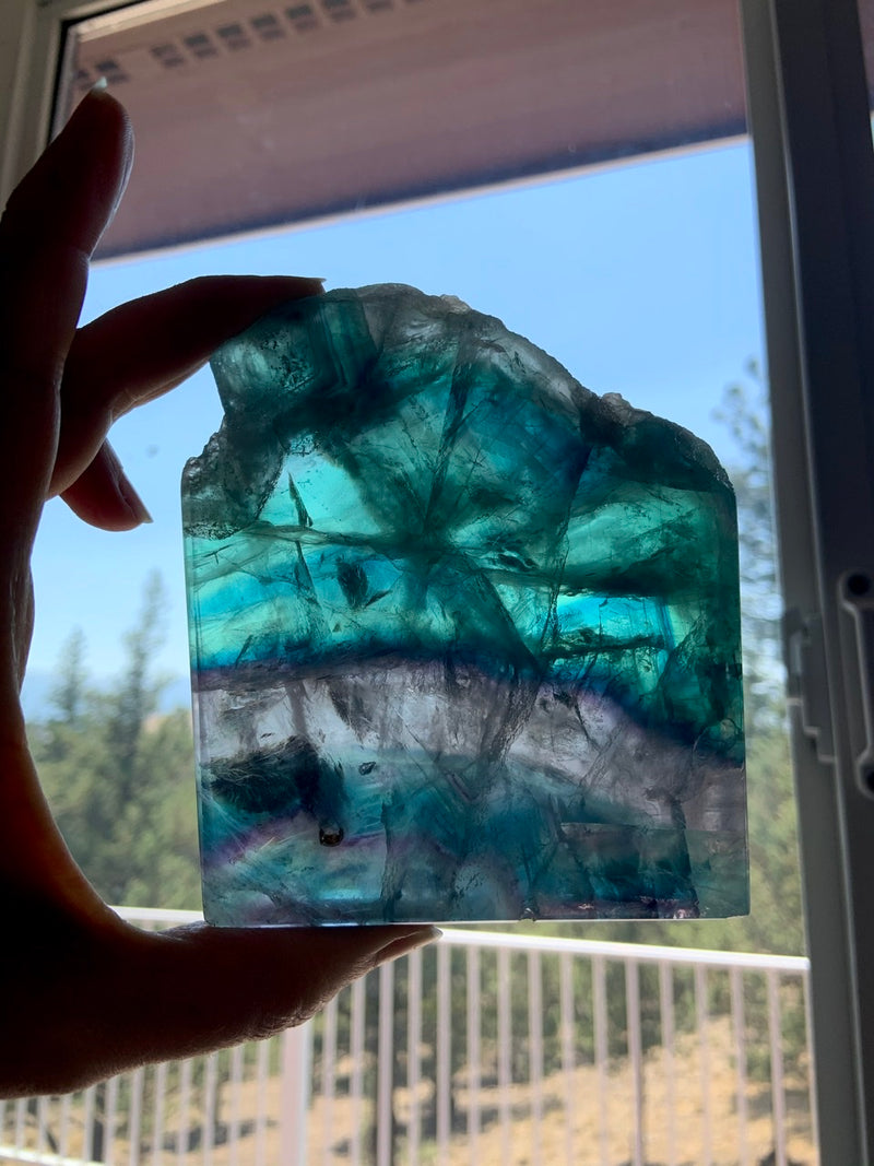 Lemurian Teal FLUORITE SLAB