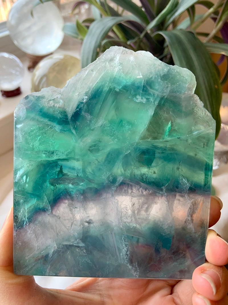 Lemurian Teal FLUORITE SLAB