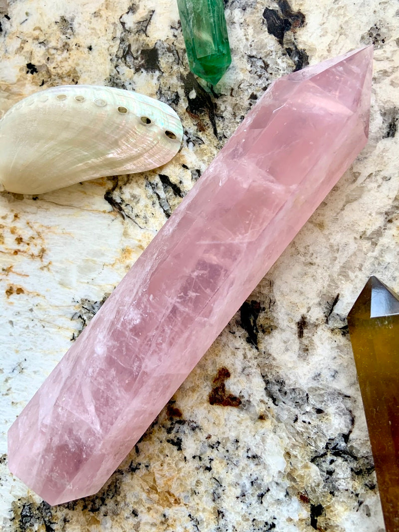 Tall + Gemmy ROSE QUARTZ Tower from Mozambique