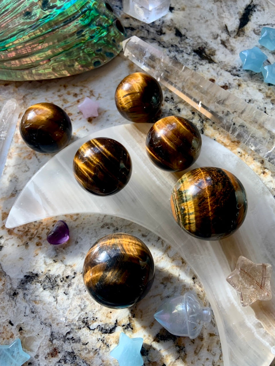 Tiger's Eye - Golden Spheres 22mm – ElevatedWisdom