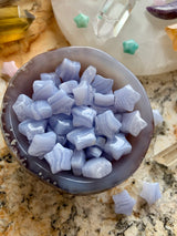 Blue Lace Agate Star, Mini Crystal Stars, Blue Lace Agate Crystals