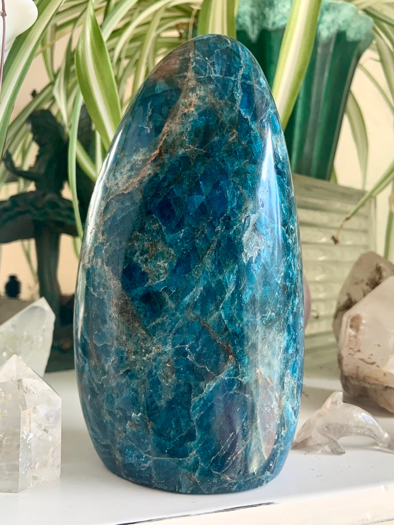 XL BLUE APATITE FREEFORM Display Piece, over 4 lbs