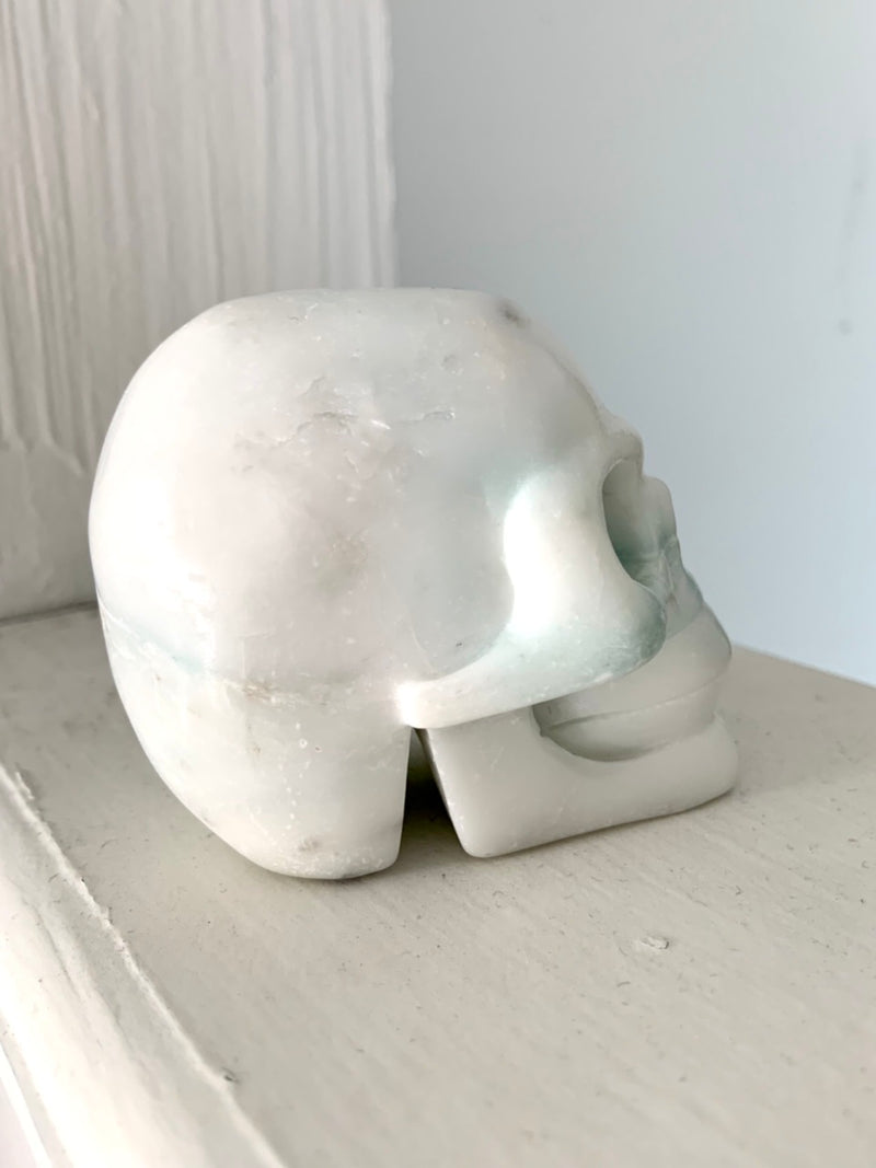 Blue Aragonite Crystal Skull