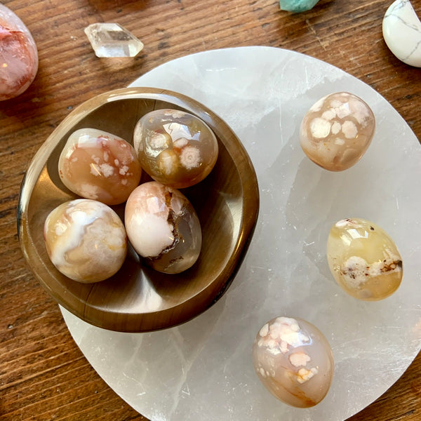Bloom into your full potential with our FLOWER AGATE TUMBLES