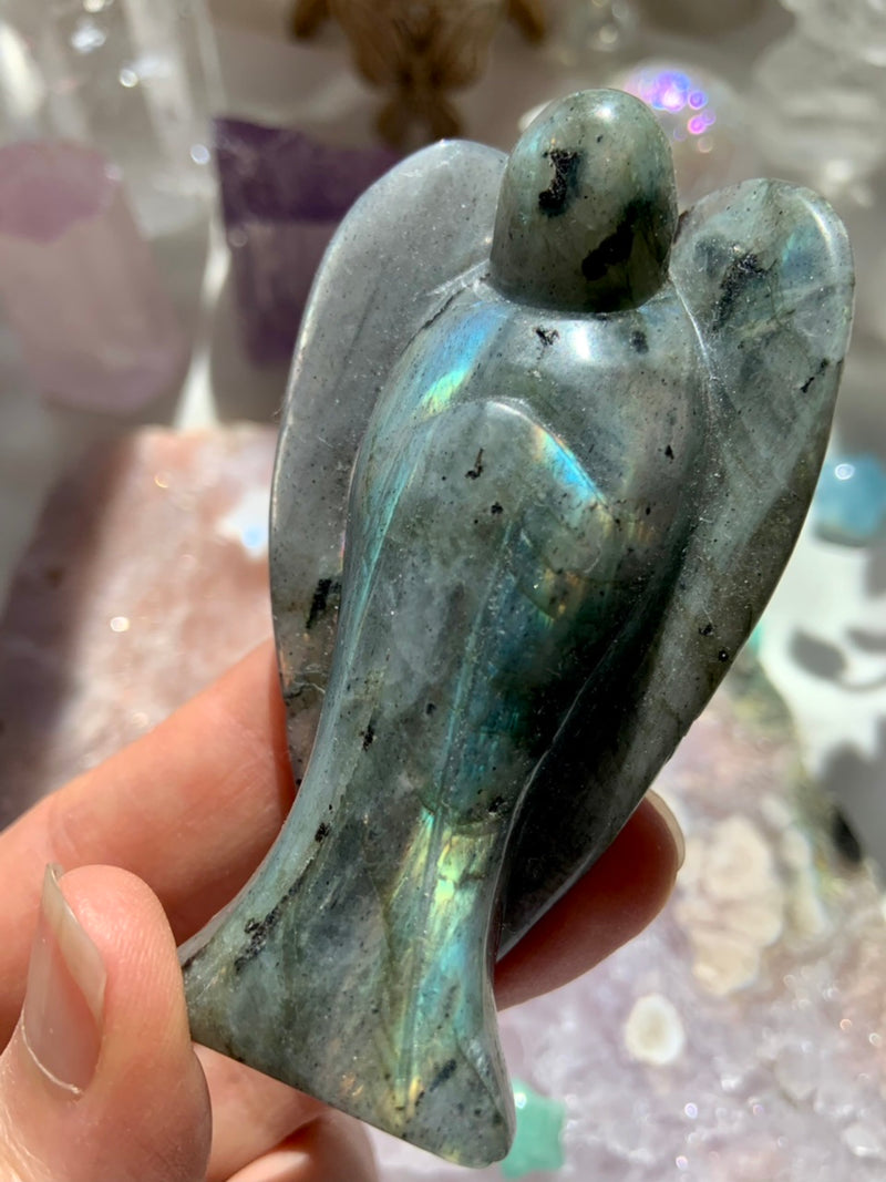 Labradorite CRYSTAL ANGEL ~ Hand-Carved Crystal Angel