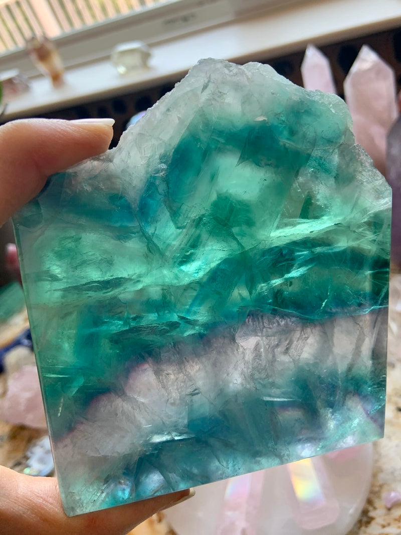 Lemurian Teal FLUORITE SLAB