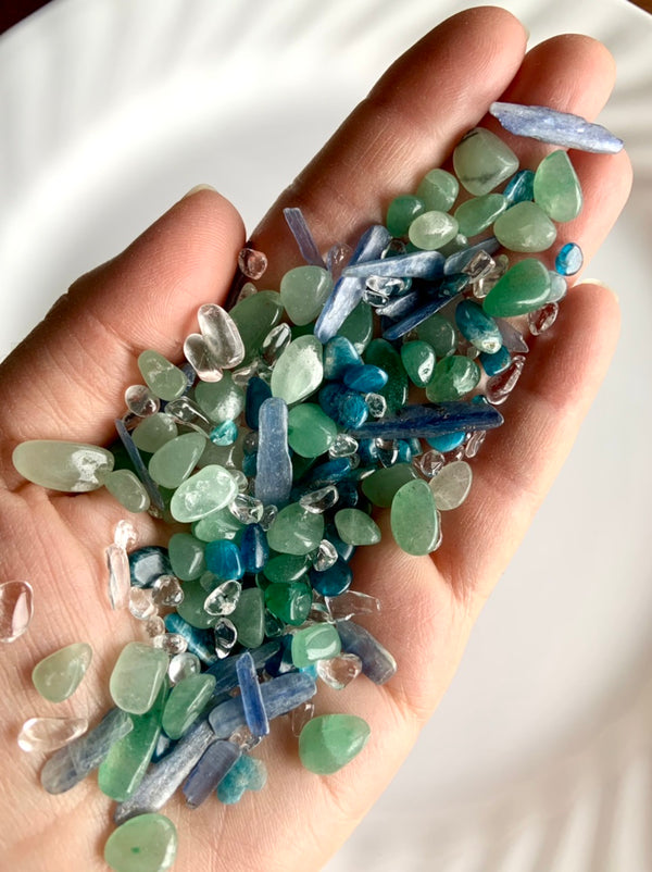 Blue-Green Crystal Confetti