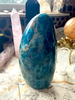 XL BLUE APATITE FREEFORM Display Piece, over 4 lbs