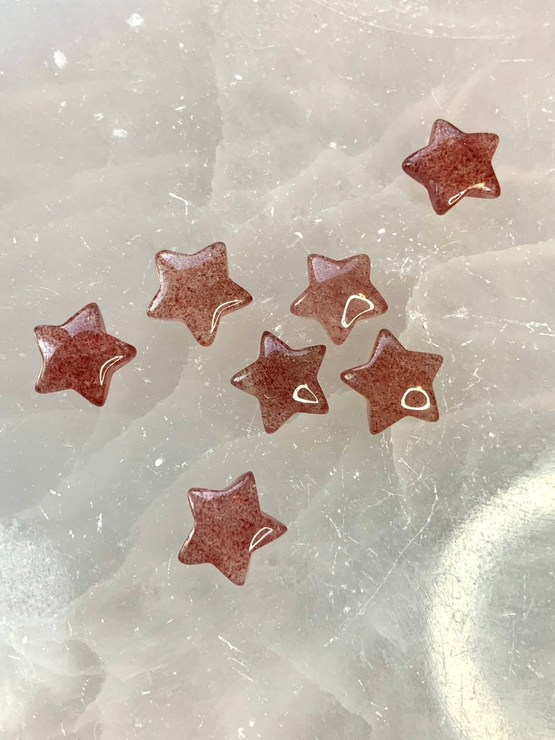 Strawberry Quartz Mini MOON + STARS