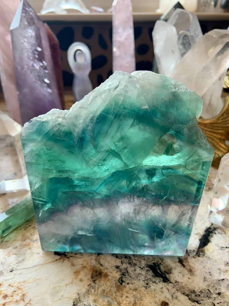 Lemurian Teal FLUORITE SLAB