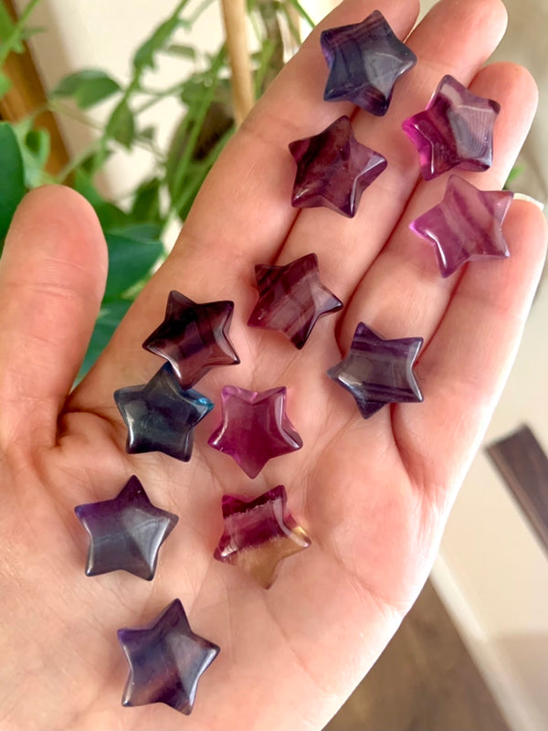 Small Rainbow Fluorite Stars