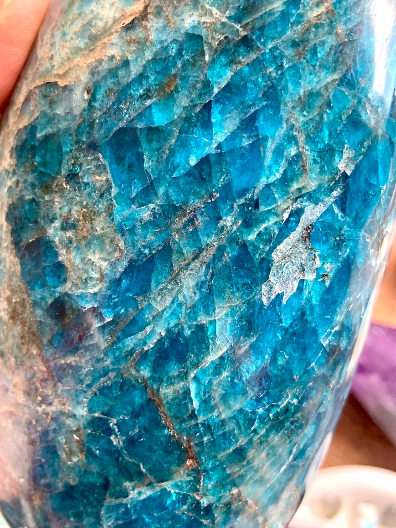 XL BLUE APATITE FREEFORM Display Piece, over 4 lbs