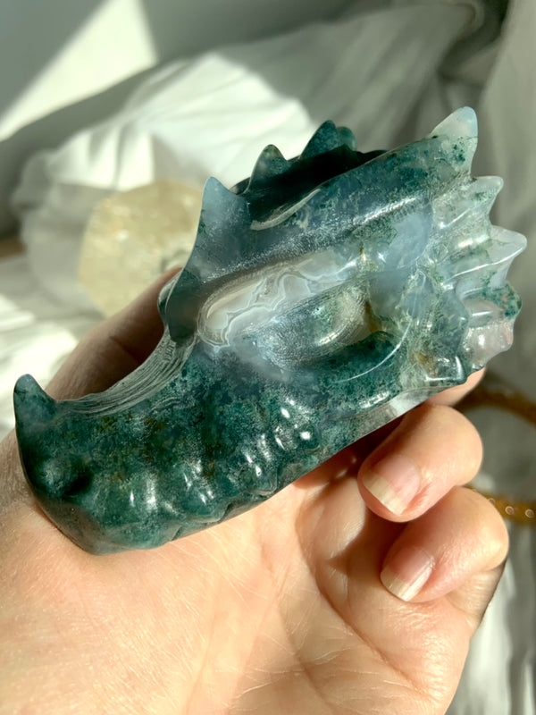 Moss Agate Dragon