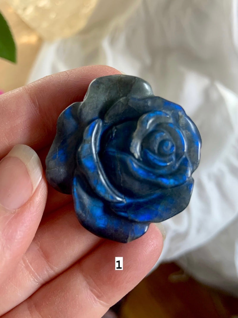 Blue Flash LABRADORITE Roses