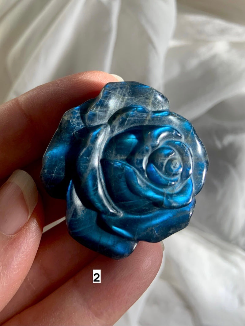 Blue Flash LABRADORITE Roses