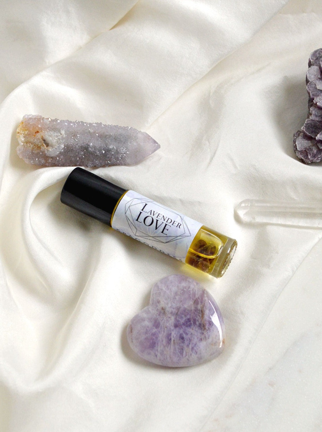 Love Spell Crystal Infused Perfume Oil Healing Crystals Roller