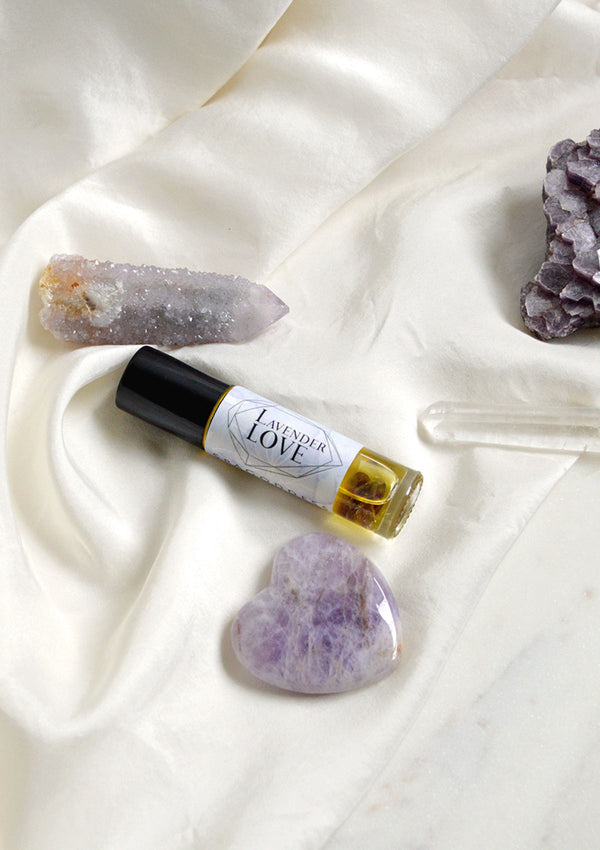 Lavender LOVE Amethyst Infused Aromatherapy for Healing Organic Lavender Essential Oil