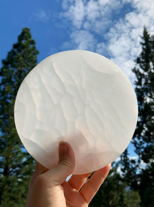 This Selenite Charging Plate is the ultimate cleansing + charging stone.