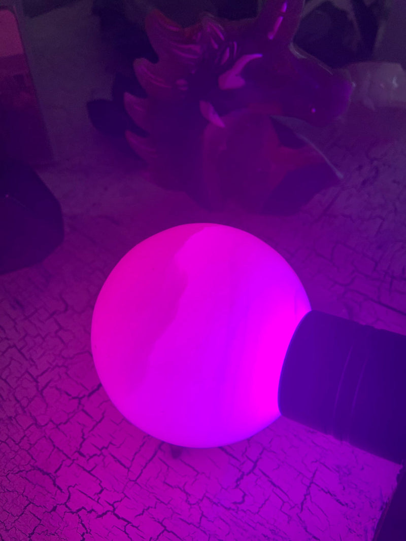 Glowing PINK MANGANO CALCITE Sphere # 2