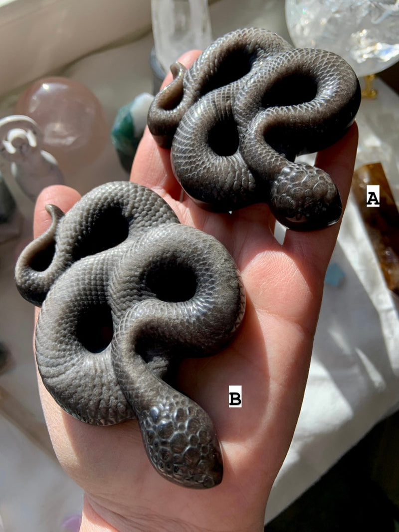 Silver Sheen Obsidian Snakes